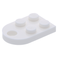 LEGO lapos elem 2x3 íves lyukkal, fehér (3176)