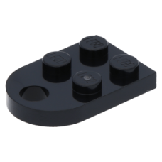 LEGO lapos elem 2x3 íves lyukkal, fekete (3176)