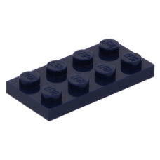 LEGO lapos elem 2x4, sötétkék (3020)
