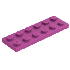 LEGO lapos elem 2x6, bíborvörös (3795)