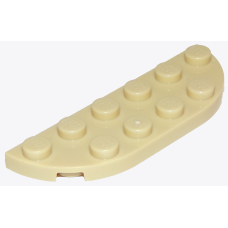 LEGO lapos elem 2x6 hosszú oldalán lekerekített sarkokkal, sárgásbarna (18980)