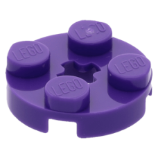 LEGO lapos elem kerek 2x2, sötétlila (4032)