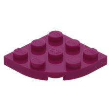 LEGO lapos elem lekerekített sarokkal 3x3, bíborvörös (30357)