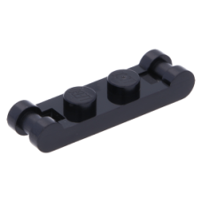 LEGO lapos elem 1×2 két végén fogantyúval, fekete (18649)