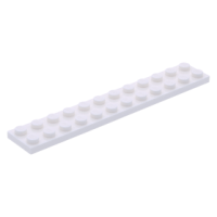 LEGO lapos elem 2x12, fehér (2445)