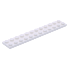 LEGO lapos elem 2x12, fehér (2445)