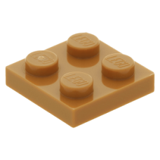 LEGO lapos elem 2x2, középsötét testszínű (3022)