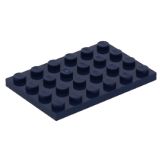 LEGO lapos elem 4x6, sötétkék (3032)