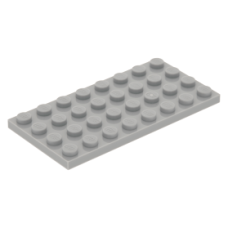 LEGO lapos elem 4x8, világosszürke (3035)