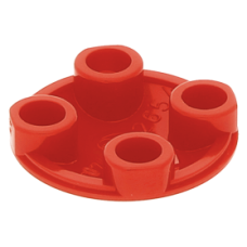 LEGO lapos elem kerek 2x2 lekerekített alsó résszel, piros (2654)