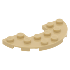 LEGO lapos elem félkör 3x6 1×2-es kivágással, sárgásbarna (18646)