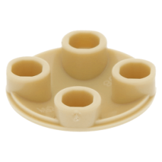 LEGO lapos elem kerek 2x2 lekerekített alsó résszel, sárgásbarna (2654)