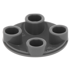 LEGO lapos elem kerek 2x2 lekerekített alsó résszel, sötétszürke (2654)