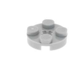 LEGO lapos elem kerek 2x2, világosszürke (4032)