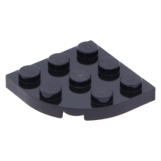 LEGO lapos elem lekerekített sarokkal 3x3, fekete (30357)
