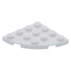 LEGO lapos elem lekerekített sarokkal 4x4, fehér (30565)