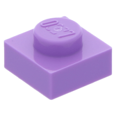 LEGO lapos elem 1x1, közép levendulalila (3024)