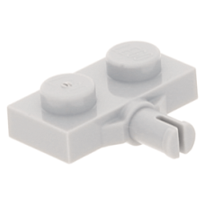 LEGO lapos elem 1x2 egyik oldalán keréktartó csatlakozóval, világosszürke (21445/66897)