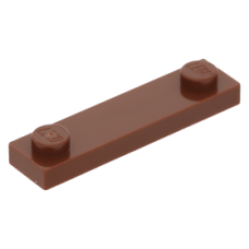 LEGO lapos elem 1x4 2 db bütyökkel, vörösesbarna (92593/41740)