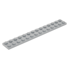 LEGO lapos elem 2x14, világosszürke (91988)