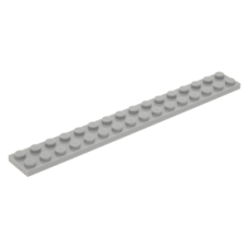 LEGO lapos elem 2x16, világosszürke (4282)