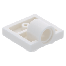 LEGO lapos elem 2x2 alján 1 db pin csatlakozóval, fehér (10247)