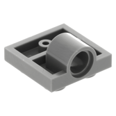 LEGO lapos elem 2x2 alján 1 db pin csatlakozóval, sötétszürke (10247)