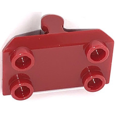 LEGO lapos elem 2×3 fogantyúval és 4 bütyökkel (pajzsalap), sötétpiros (30166)