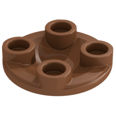 LEGO lapos elem kerek 2x2 lekerekített alsó résszel, vörösesbarna (2654)