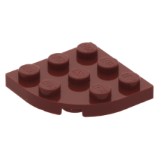 LEGO lapos elem lekerekített sarokkal 3x3, sötétpiros (30357) LEGO lapos elem lekerekített sarokkal 3x3, sötétpiros (30357)
