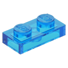 LEGO lapos elem 1x2, átlátszó sötétkék (3023) LEGO lapos elem 1x2, átlátszó sötétkék (3023)