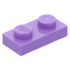 LEGO lapos elem 1x2, közép levendulalila (3023)
