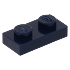 LEGO lapos elem 1x2, sötétkék (3023)