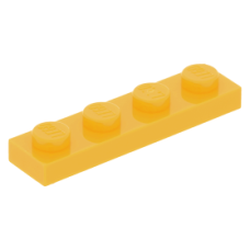 LEGO lapos elem 1x4, világos narancssárga (3710)