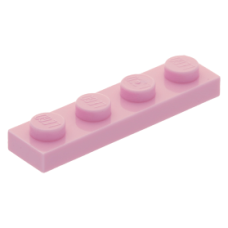 LEGO lapos elem 1x4, világos rózsaszín (3710)