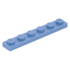 LEGO lapos elem 1x6, középkék (3666)