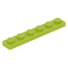 LEGO lapos elem 1x6, lime (3666)