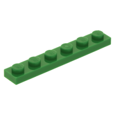 LEGO lapos elem 1x6, zöld (3666)