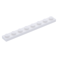 LEGO lapos elem 1x8, fehér (3460)