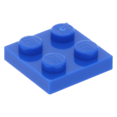 LEGO lapos elem 2x2, kék (3022)