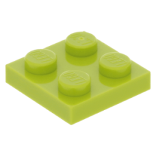 LEGO lapos elem 2x2, lime (3022)