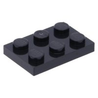 LEGO lapos elem 2x3, fekete (3021)
