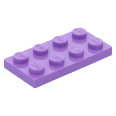 LEGO lapos elem 2x4, közép levendulalila (3020)