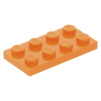 LEGO lapos elem 2x4, narancssárga (3020)