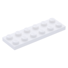 LEGO lapos elem 2x6, fehér (3795)