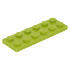 LEGO lapos elem 2x6, lime (3795)
