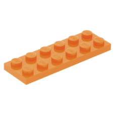 LEGO lapos elem 2x6, narancssárga (3795)