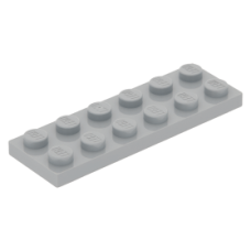 LEGO lapos elem 2x6, világosszürke (3795)