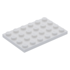 LEGO lapos elem 4x6, fehér (3032)