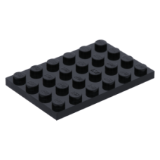 LEGO lapos elem 4x6, fekete (3032)